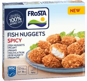 Fish nuggets picant