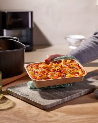 Pasta al forno pomodoro & mozzarella